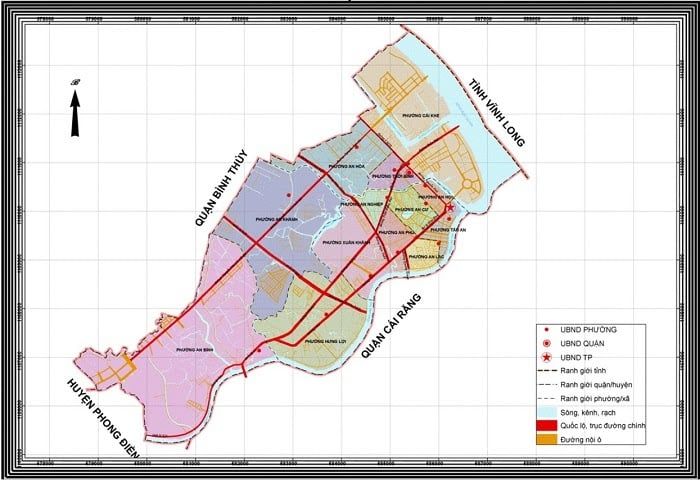 Bản đồ quận Ninh Kiều Cần Thơ (Nguồn: Nhà Đất Mới)