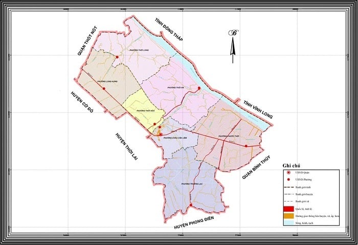 Bản đồ quận Ô Môn (Nguồn: Trang Web Nhà Đất)