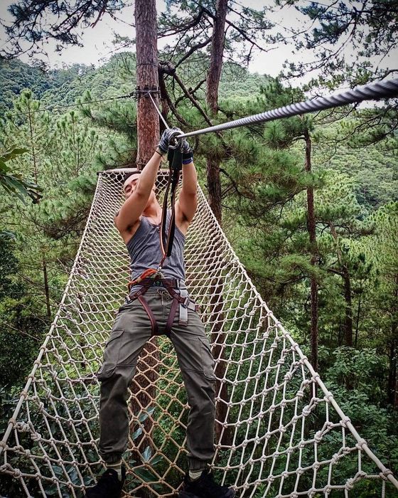 Thách thức bản thân với trò đu dây zipline số 10 tại Datanla High Rope Course