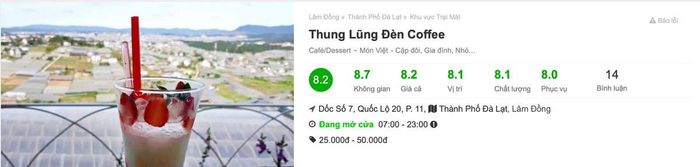 Thưởng thức cảnh hoa đèn nở vàng ươm tại Quán Cà phê Ánh Sáng Đèn ở Đà Lạt