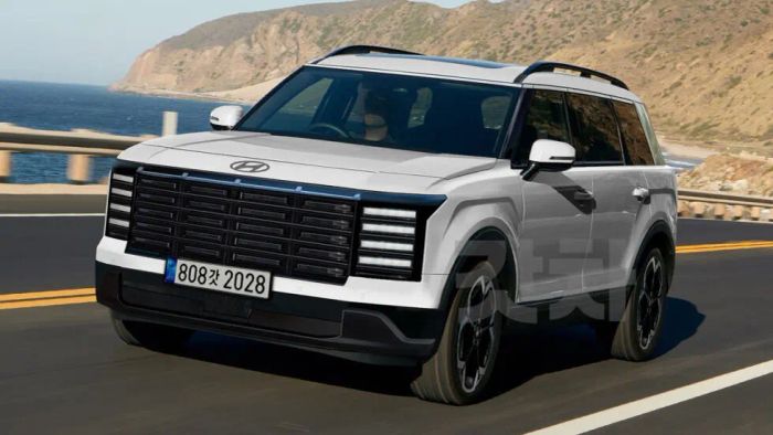 Ảnh phác họa Hyundai Palisade 2026 dựa trên nguyên mẫu thử nghiệm 2026-hyundai-palisade-rendering-gotcha-cars-980x551jpg.webp