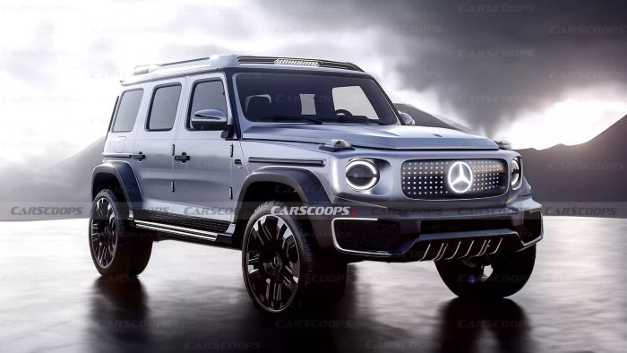 Dự kiến đây sẽ là một trong những thiết kế của phiên bản nhỏ của Mercedes G-Class sắp ra mắt. (Ảnh: carscoops)