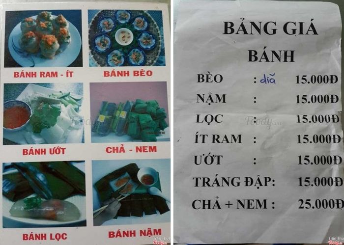 Hãy ghé thưởng thức bánh nậm lọc tại quán Bà Bé nổi tiếng ở Đà Nẵng.