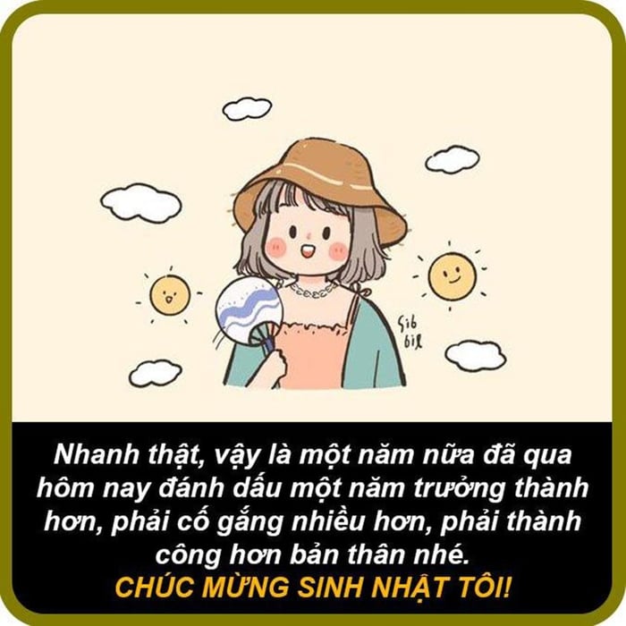 Lời chúc sinh nhật cho bản thân