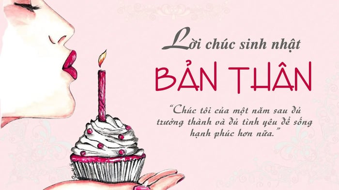 Lời chúc sinh nhật cho bản thân