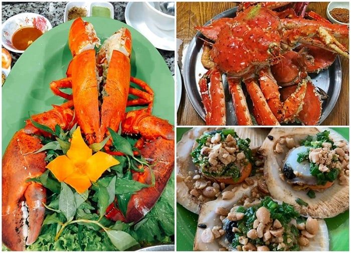 Những món ăn từ hải sản thơm ngon tại quán Bến Cảng (Ảnh: Sưu tầm)