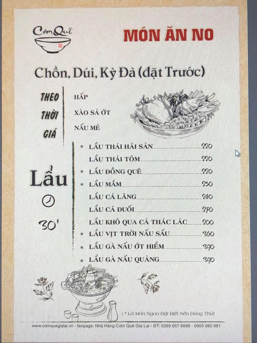 Trải nghiệm ẩm thực dân dã tại nhà hàng Cơm Quê Gia Lai