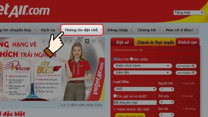 Mua thêm hành lý ký gửi Vietjet