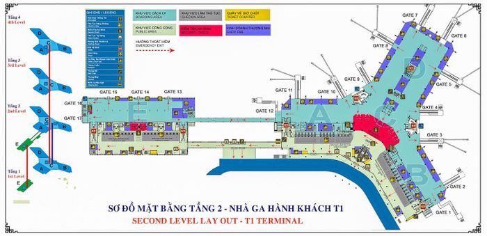 Sơ đồ sân bay Nội Bài