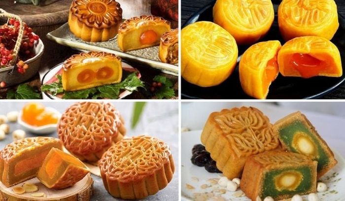 Những chiếc bánh trung thu trứng muối