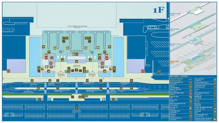 Sơ đồ nhà ga T2 sân bay Nội Bài