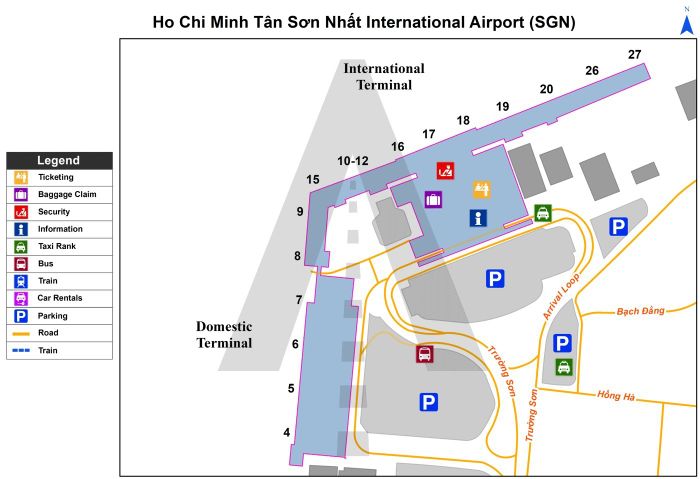 Bản đồ sân bay Tân Sơn Nhất