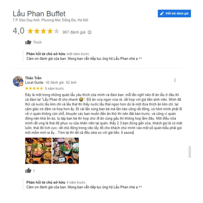 Lẩu Phan - thương hiệu lẩu nổi tiếng tại thủ đô