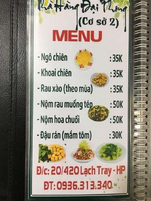 Thực đơn hấp dẫn tại Nhà hàng Đại Phong Hải Phòng 4