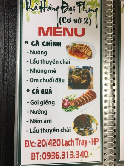 Thực đơn hấp dẫn tại Nhà hàng Đại Phong Hải Phòng 9