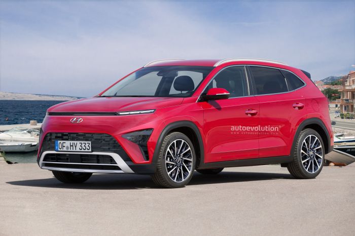 Ảnh phác họa thiết kế của Hyundai Kona 2023 thế hệ mới