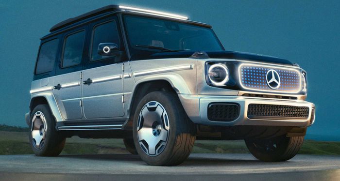 Mercedes-Benz G-Class điện có khả năng xoay tròn tại chỗ như xe tăng. Mercedes-Benz EQG Concept ra mắt, phiên bản xem trước của G-Class điện <code>amercedes-benz-concept-eqg-side-view.jpeg</code>