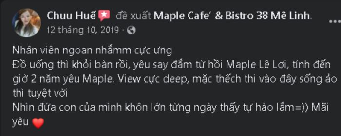 Maple Cafe’ & Bistro - Điểm hẹn lý tưởng mỗi đêm thành thị lung linh