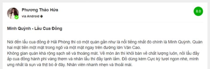 Thưởng thức một bữa ăn lẩu ngon lành tại Lẩu cua đồng Minh Quỳnh Hải Phòng với mức giá vô cùng hợp lý!