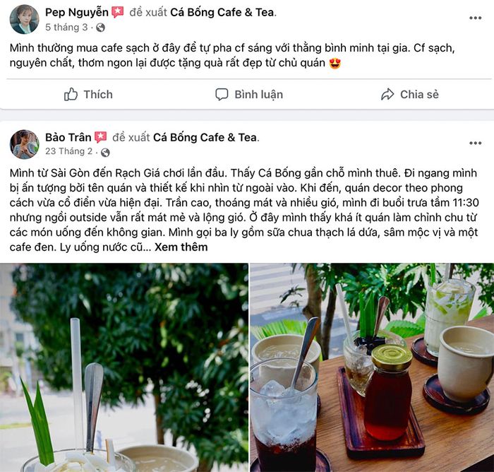 Cá Bống Cafe Tea, không gian cà phê truyền thống Việt Nam đậm đà