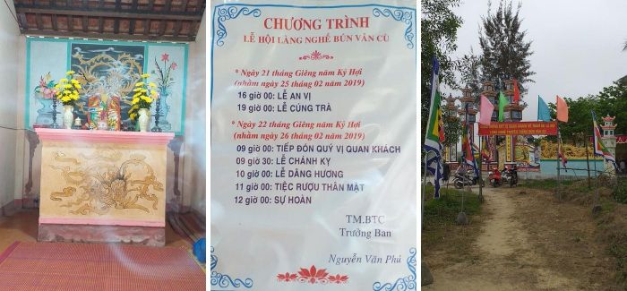 Hòa mình vào không gian linh thiêng của lễ hội làng bún Phú Đô tại làng Vân Cù Huế 5