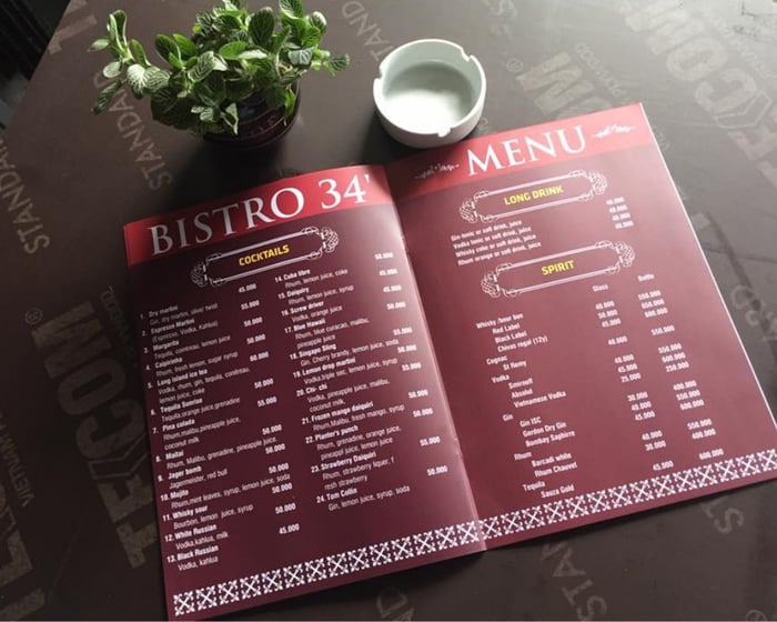 Bistro 34' Huế - Điểm cuối tuần lý tưởng cho những người yêu thích ẩm thực Á Âu