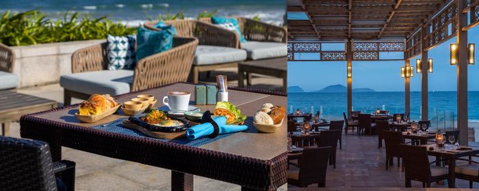 Nhà hàng Sandals - Khu nghỉ dưỡng Mytour Nha Trang - Ẩm thực chất lượng quốc tế kết hợp với tầm nhìn đẹp.