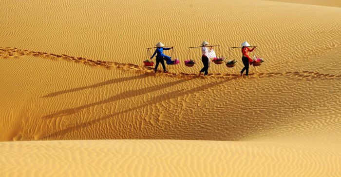 Khám phá vẻ đẹp của sa mạc đỏ và những đồi cát ấn tượng tại Mũi Né với triệu view.