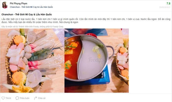 Khám phá những món ngon tại Chanchun Thế Giới Mì Cay và Lẩu Hàn Quốc