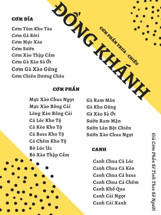 Tiệm Ẩm Thực Đồng Khánh Vĩnh Long, phục vụ các món điểm tâm sáng và cơm phần 3