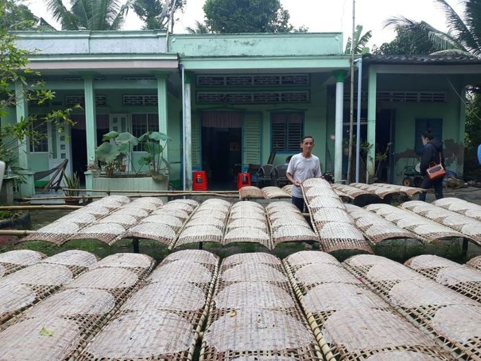 Làng nghề bánh tráng Cù Lao Mây có lịch sử lâu đời gần một thế kỷ