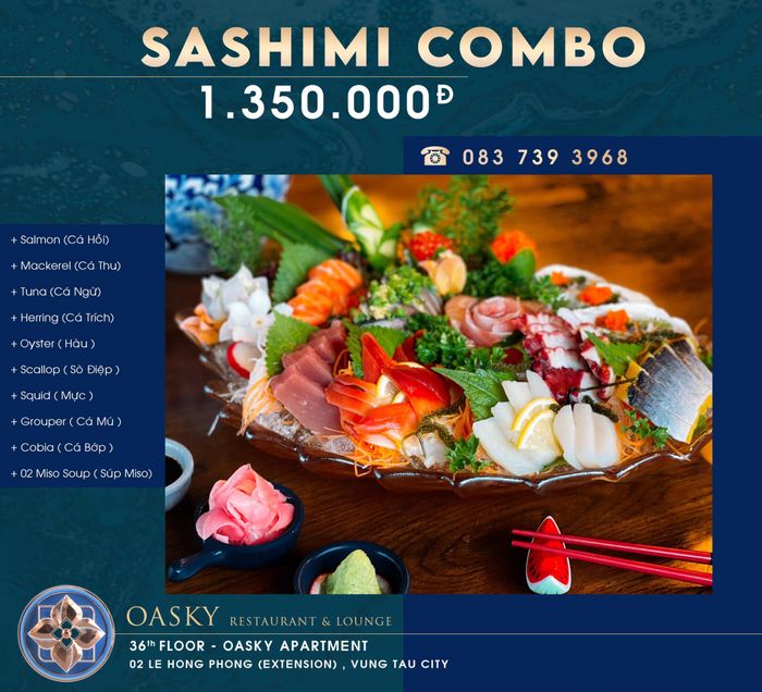 Thưởng thức tầm nhìn đẹp tuyệt vời từ tầng cao của OASKY Restaurant & Lounge Vũng Tàu 5