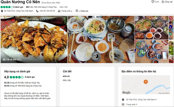 Quán nướng Cô Nên Vũng Tàu – Thưởng thức hải sản tươi ngon với giá cả hợp lý 17