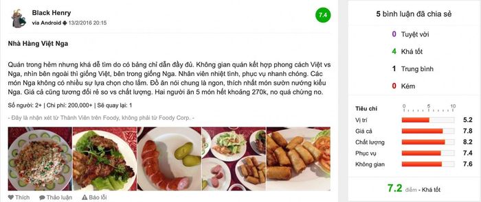 Viet Nga Restaurant Vung Tau – Ẩm thực Nga tại Vũng Tàu làm sao để khách hàng hài lòng?