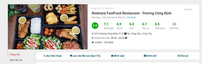 Rodstarz FastFood Vũng Tàu - Nơi giữ gìn hương vị truyền thống thức ăn nhanh số 7.