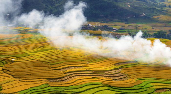 Buổi trưa, sau khi khám phá cánh đồng Mường Lò, Đèo Khau Phạ là điểm đến tiếp theo trong lịch trình chi tiết. Con đường chinh phục cung đèo này khá khó khăn, với nhiều dốc cao và sỏi đá, thách thức cho những ai đam mê khám phá.
