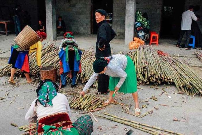 Phố Cáo Hà Giang – Thỏa lòng với hàng mía ngọt