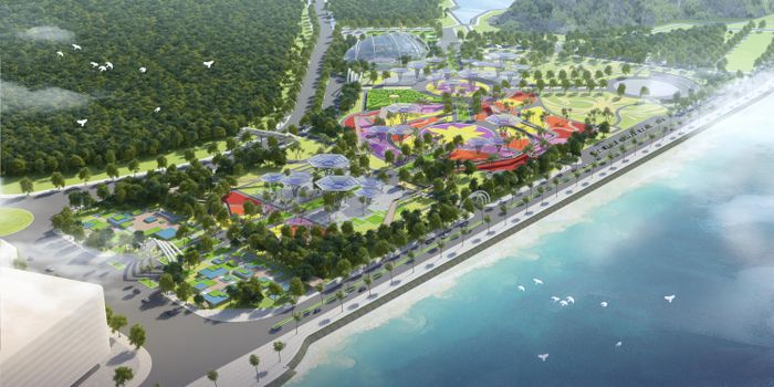 Công viên hoa Hạ Long ấn tượng với kiến trúc độc đáo.