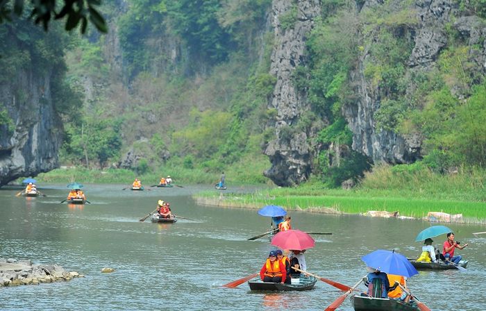 Trải nghiệm chèo thuyền tại Tam Cốc là một hoạt động thu hút không chỉ vì cảnh đẹp mà còn vì sự hấp dẫn và cuốn hút của nó.