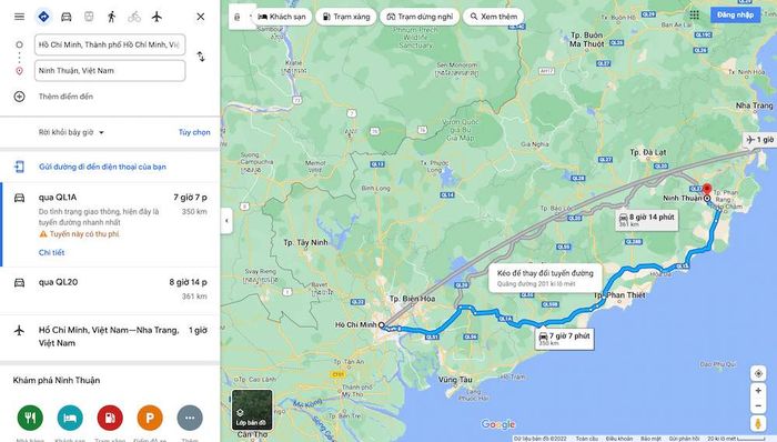 Bạn có biết từ TP.HCM đi Ninh Thuận khoảng bao nhiêu kilômét không?