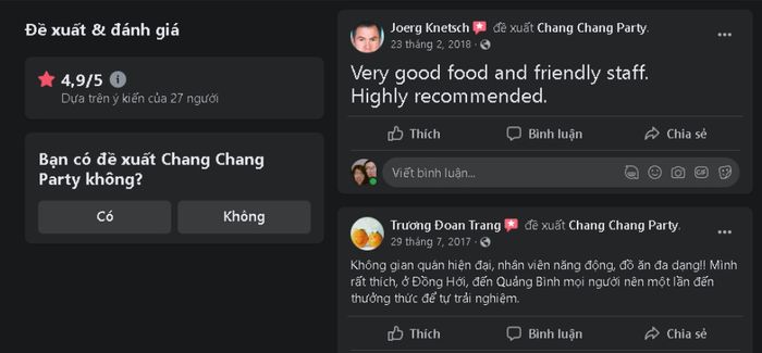 Tham gia vào các bữa tiệc đặc sắc tại Chang Chang Party Quảng Bình