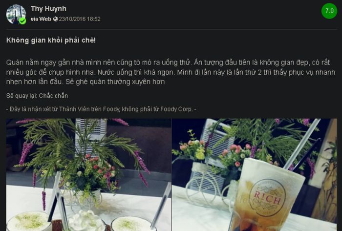 Hãy ghé thăm Rich Coffee and Cake vào mỗi tối để trải nghiệm không gian lung linh