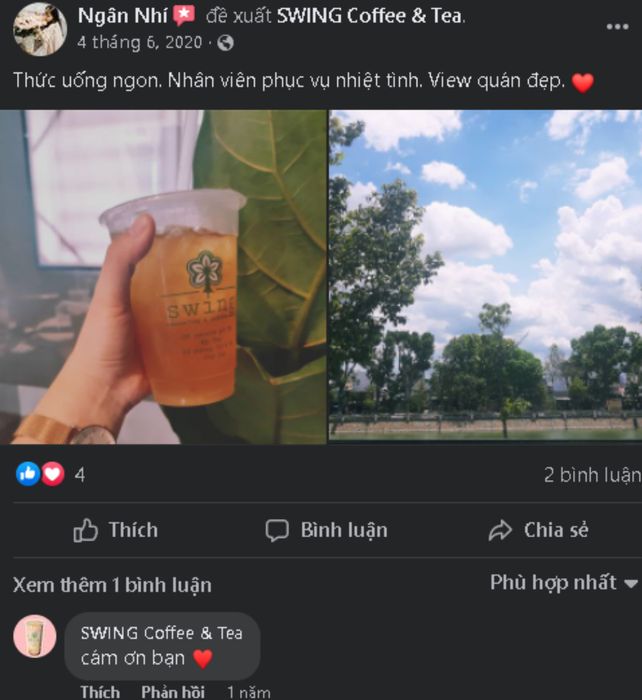 Thiên đường trà sữa Swing coffee and Tea - nơi mê mẩn lòng giới trẻ