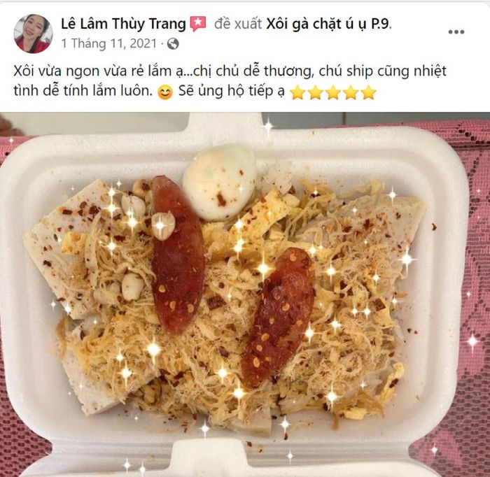 Hương vị đặc trưng của Xôi gà chặt ú ụ P9 Vĩnh Long khiến ai cũng say mê