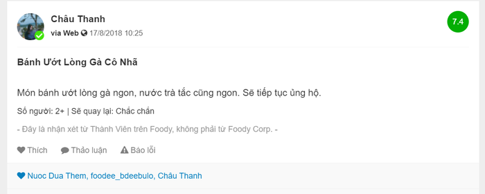 Bánh ướt lòng gà Cô Nhã - Một trong những món đặc sản của thành phố biển Vũng Tàu được hàng ngàn người mê