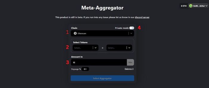 Dex Meta-Aggregator của DefiLlama
