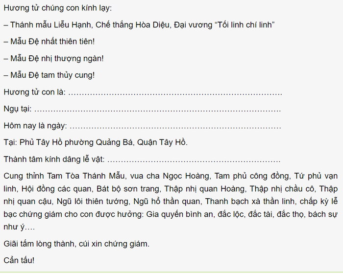 Ai được thờ tại Phủ Tây Hồ