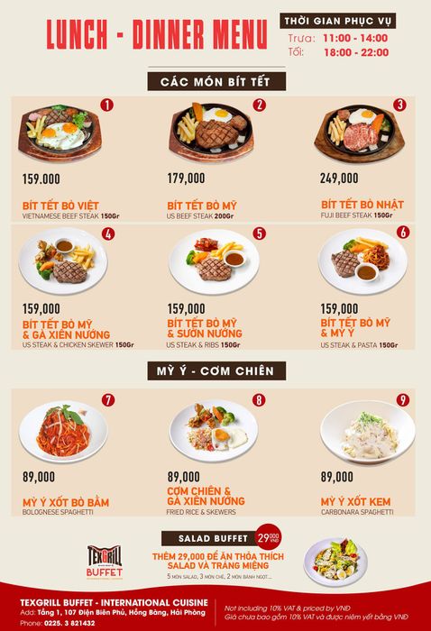 Trải nghiệm hương vị châu Âu cổ điển tại Texgrill Restaurant Hải Phòng 6