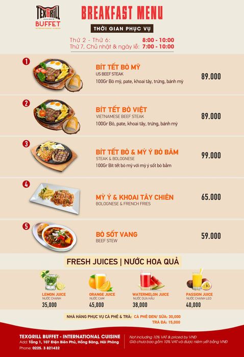 Trải nghiệm hương vị châu Âu cổ điển tại Texgrill Restaurant Hải Phòng 5