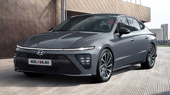 Hyundai Sonata Facelift tiết lộ nội thất hiện đại với màn hình cỡ khủng Phác họa thiết kế Hyundai Sonata phiên bản mới lấy cảm hứng từ Staria 2023-hyundai-sonata-rendering.jpg
